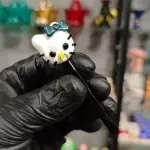 Piteira de Vidro Hello KittyDark 6mm