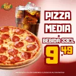 1 PIZZA MEDIA + 1 BEBIDA 33CL