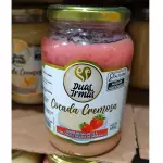 Cocada cremosa com geleia de morango