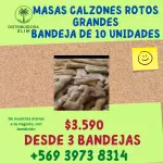 CALZONES ROTOS BANDEJA DE 10 UNIDADE