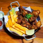 Frango com polenta