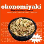 combo okonomiyaki + 3 dumpling