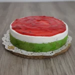 Tarta de nata con glaseado de melón