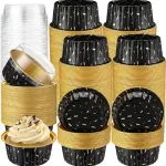 Envase alum Negro Chispa Redondo 5oz