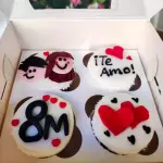 Caja de cuatro Cupcakes FONDANT