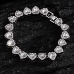 Pulsera zircones corazon