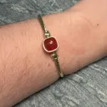 Brazalete Rígido Cornalina roja