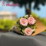 Mini 3 rosas na cor rosa