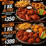 1 kg boneless, papas , Nuggets , veg