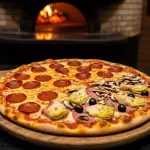 Pizza de dos sabores
