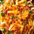 papas con chedar y panceta