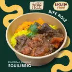 Bife Rolê com Puré de Cenoura