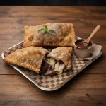 Pastel chocolate com queijo