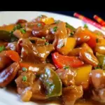 38. Cerdo con hongos y bambú