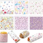 Papel Antigrasa Estampado Flores y m