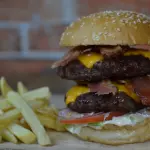 CARNE E BACON DUPLO  🍔🍟