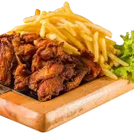 Frango à passarinho c/fritas