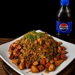 ARROZ FRITO Y BEBIDA