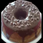 Bolo Chocolate Cob. Ganache e Gotas