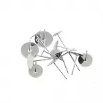 Postes para aretes plateados