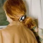 Hair clip redondo plateado