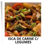 Iscas de carne c/ Legumes