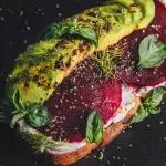Avocado on Beetroot
