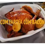 Frango recheado com farofa e bacon