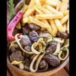 Carne do Sol com fritas
