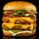 HAMBURGUESA DOBLE POLLO