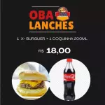 1 XBURGUER + 1 batata p 1 COCA 200ML