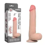 DILDO SLIDING SKIN DUAL LAYER DONG 8"