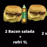 2 BACON SALADA + REFRI 1L