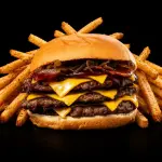 Burger Pardíaca + Papas Fritas
