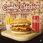 Combo Clássico + batata e Coca lata