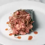 Temaki salmão  maçaricado