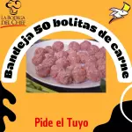 Bandeja de 50 unidades bolitas carne