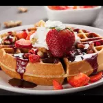 Waffle con fruta