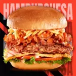 HAMBURGUESA 3 CARNES + PAPAS FRITAS