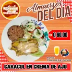 Caracol en crema de ajo