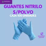 GUANTES NITRILO SIN POLVO 100UNI