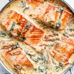 Salmón a la toscana