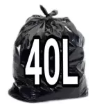 Sacos para lixo 40L 60x60