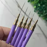 Kit C/5 Pincéis Extra Fino Roxo luxo