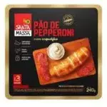 Pão pepperoni com requeijão