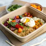 Masala Oats with Poached Egg