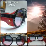 Gafas Trekking cuero rojo