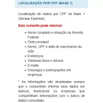 LOCALIZAÇÃO POR CPF (BASE 1)