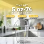TINA PET CON TAPA DOMO 5oz-74