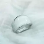 Silver&White Stone Ring